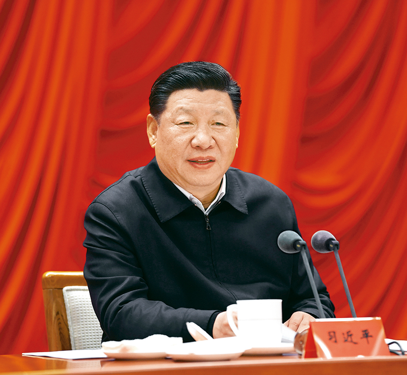 　　2019年1月21日，省部级主要领导干部坚持底线思维着力防范化解重大风险专题研讨班在中央党校开班。中共中央总书记、国家主席、中央军委主席习近平在开班式上发表重要讲话。 新华社记者 饶爱民/摄